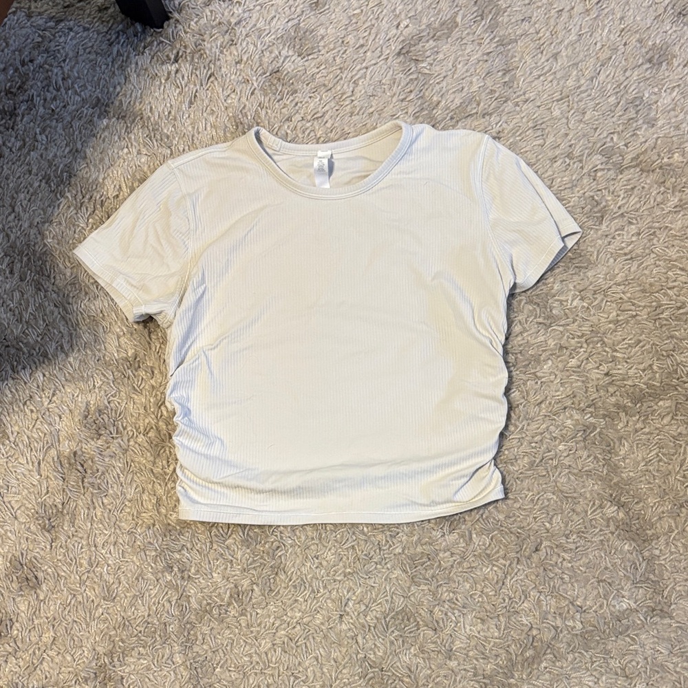 Lululemon Cream Ribbed Crop Top size 8